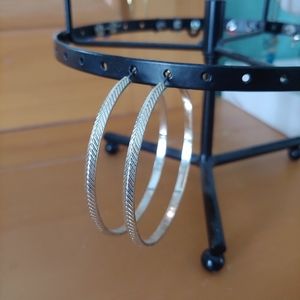 Silver hoop earrings
